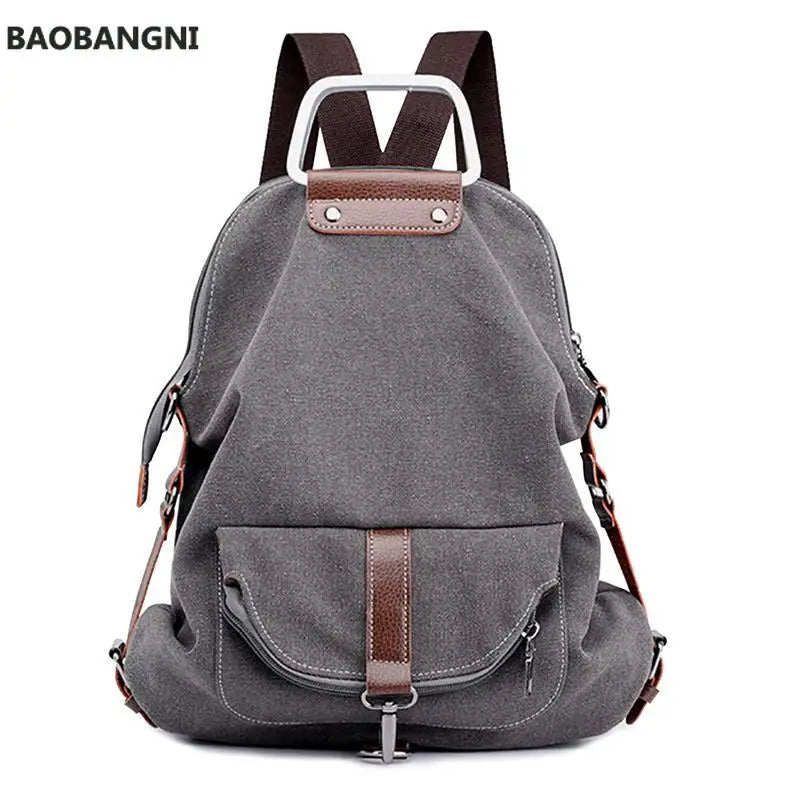 Canvas Backpack For Teen Girls Youth Travel Shoulder Bag Tote School Bag