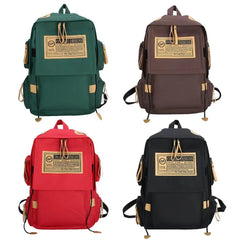 Canvas Backpack Large-Capacity Travel Computer School Bag Couple Preppy Style