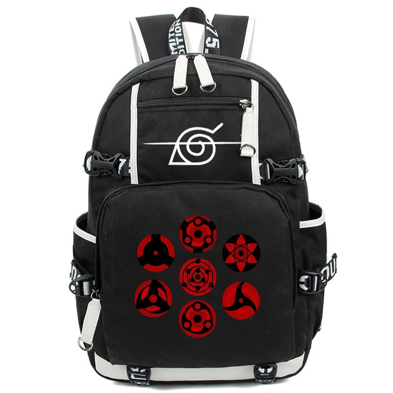 Canvas Backpack USB Charge Women Student Backpack Letters Print School Bag