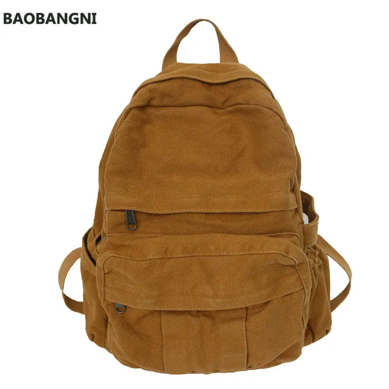 Canvas Backpack Women Vintage School Laptop Bagpack