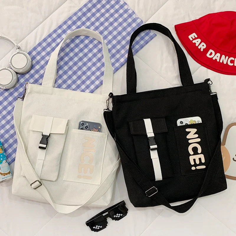 Canvas Bag Large-capacity Messenger Bag Casual Shoulder Bag