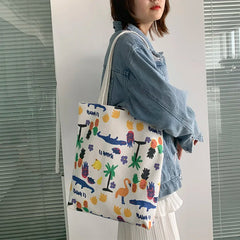 Cartoon Harajuku Canvas Shoulder Bag