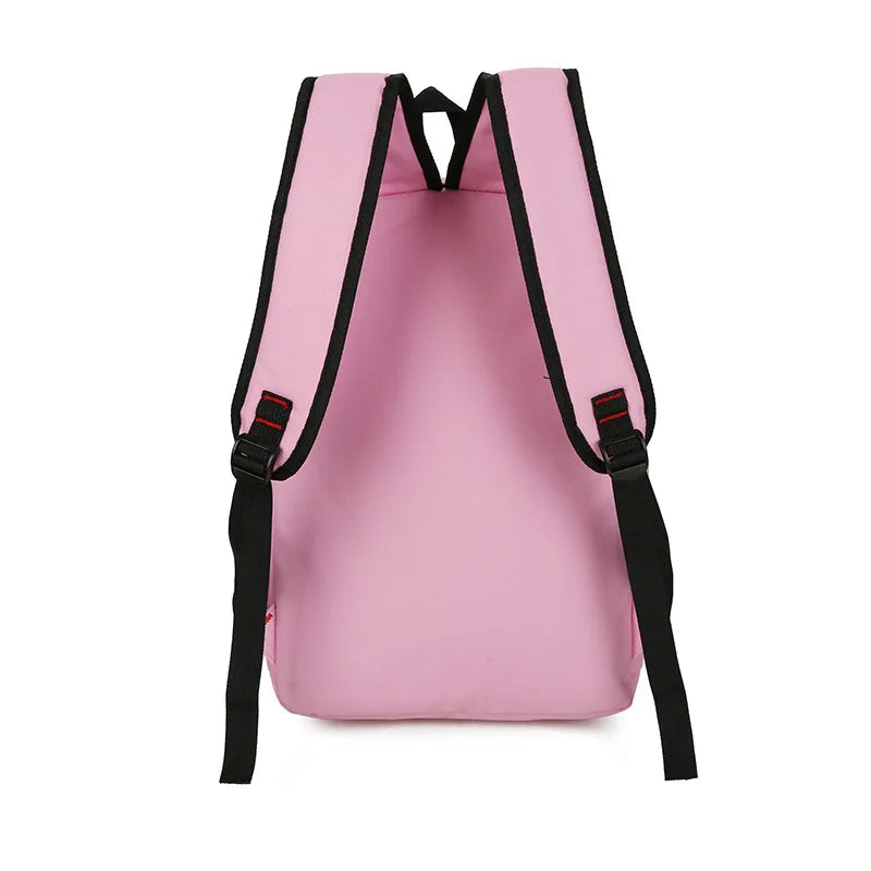 Canvas Children Bags Large-capacity Kids School Bag Cat Knapsack