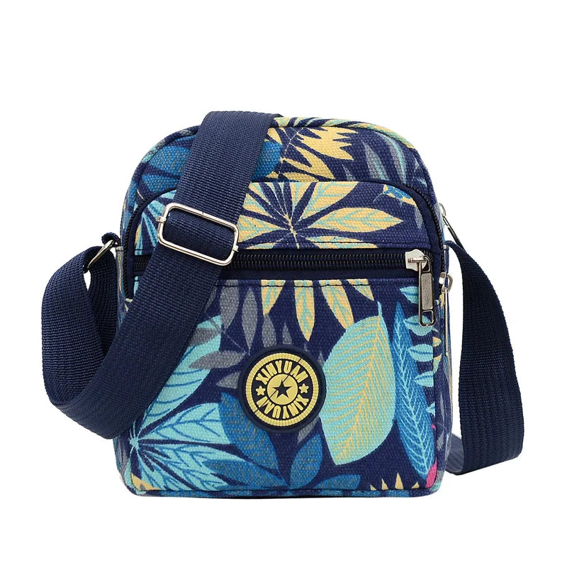 Canvas Diagonal Women's Shoulder Bags Floral Cloth Bags