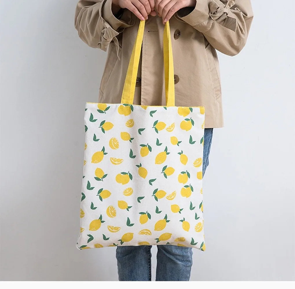 Canvas Fabric Dual-use Shoulder Bag Cotton Linen Handbag Shopping Tote