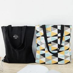Canvas Fabric Dual-use Shoulder Bag Cotton Linen Handbag Shopping Tote