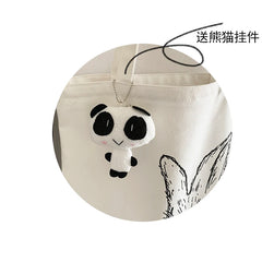 Canvas Shoulder Bag Lightweight Student Cloth Bag Japanese Cartoon Printing