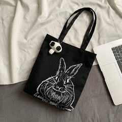 Canvas Shoulder Bag Lightweight Student Cloth Bag Japanese Cartoon Printing