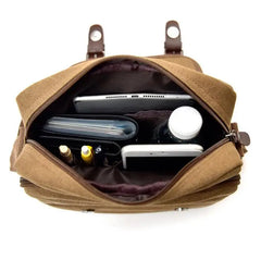 Canvas Men Messenger Bag Male Zipper Flap Shoulder Bag Casual Travel Crossbody