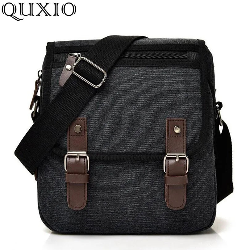 Canvas Men Messenger Bag Male Zipper Flap Shoulder Bag Casual Travel Crossbody
