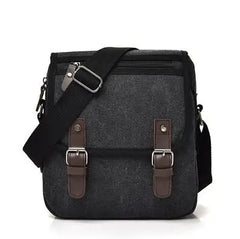 Canvas Men Messenger Bag Male Zipper Flap Shoulder Bag Casual Travel Crossbody