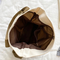 Carrot Canvas Shoulder Bag Tote Crossbody Handbag for Women