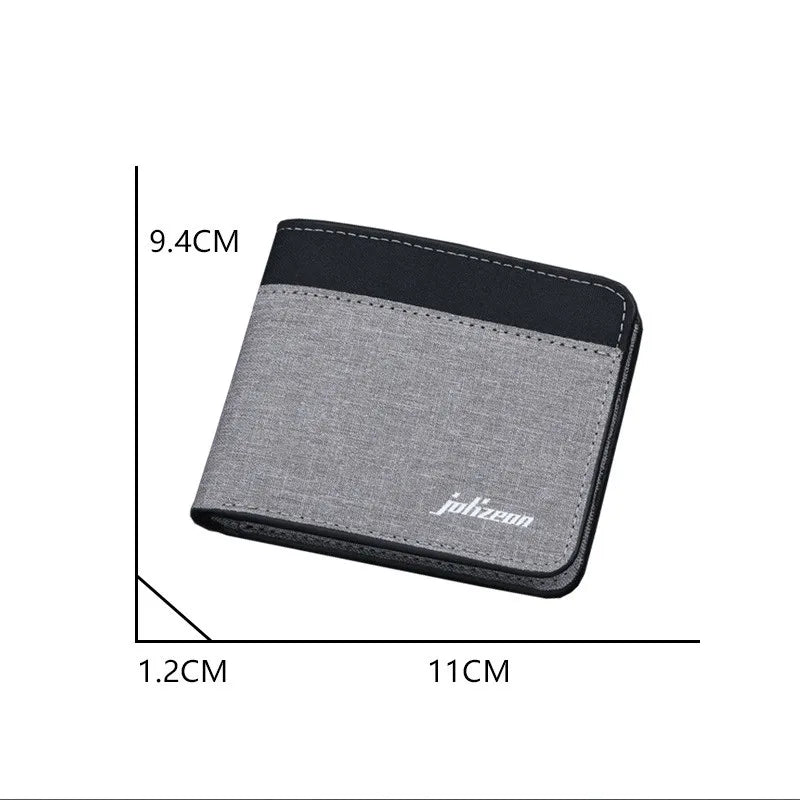 Canvas Wallet Splicing Blocking Wallet Bag