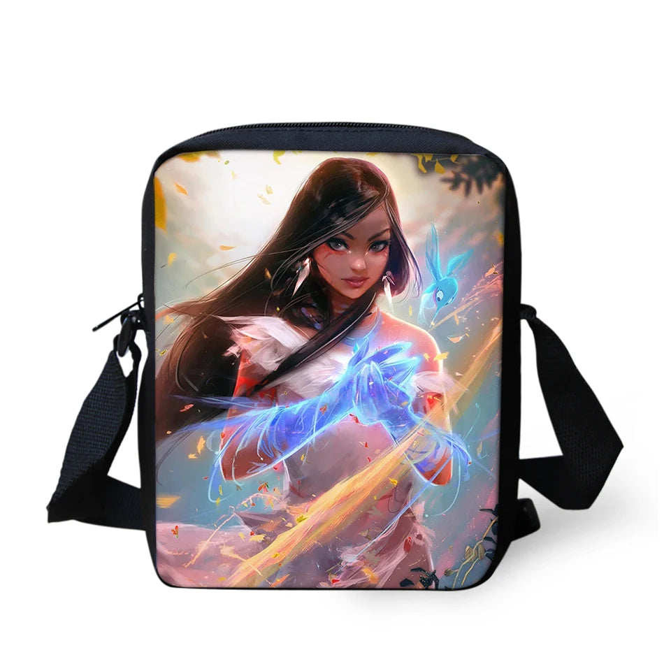 Ocean Girl Crossbody Bag for Women, Cartoon Messenger Bag