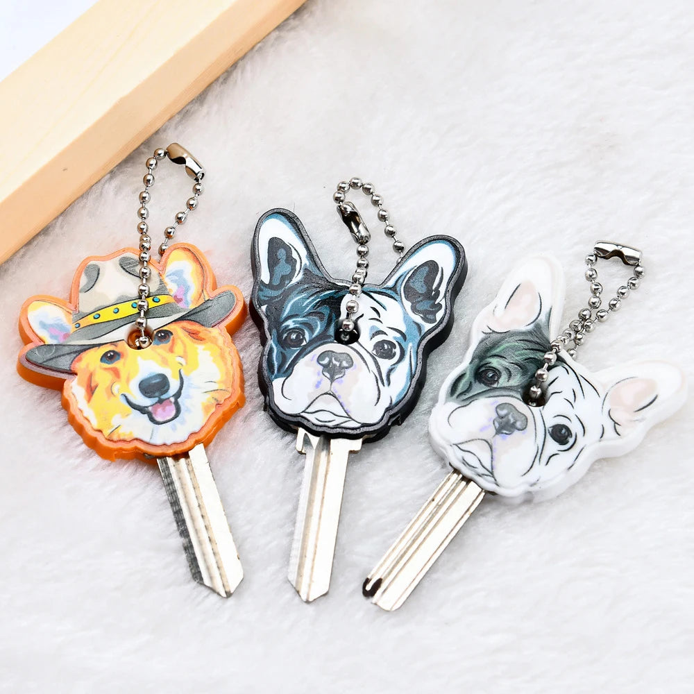 Cartoon Silicone Key Case Cover Dust Cover Holder Pretty Key Chain Pendant
