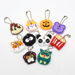 Cartoon Silicone Key Case Cover Dust Holder Keyring