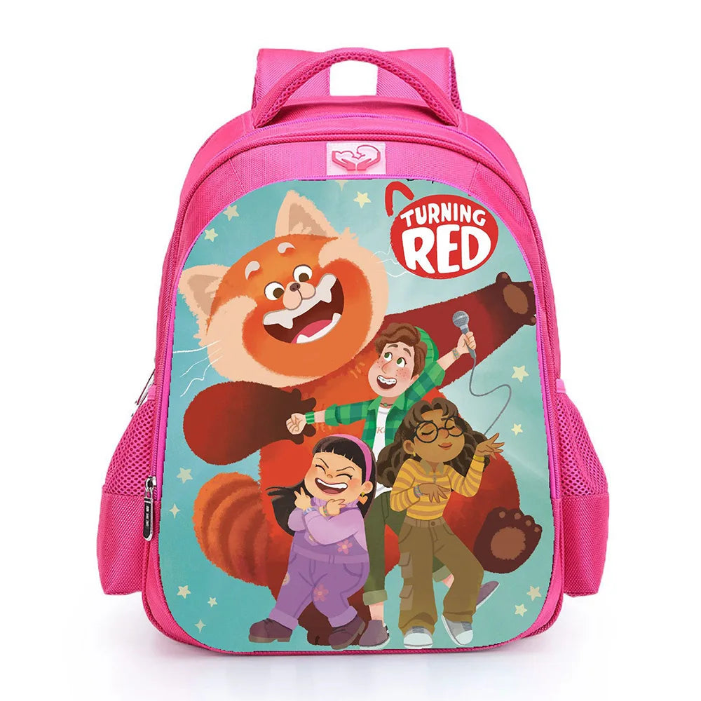 Cartoon Turning Red Backpack Kids Software Children School Bag