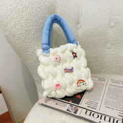 Hand Woven Underarm Bag Cloth Shoulder Women's Bag B216