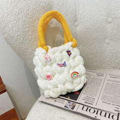 Hand Woven Underarm Bag Cloth Shoulder Women's Bag B216