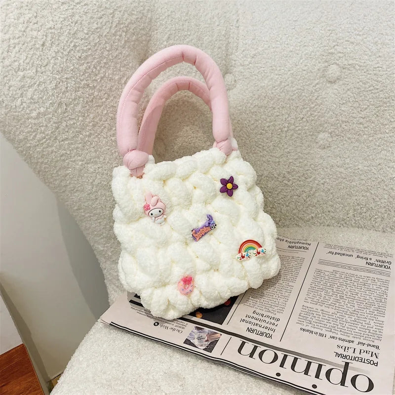 Hand Woven Underarm Bag Cloth Shoulder Women's Bag B216