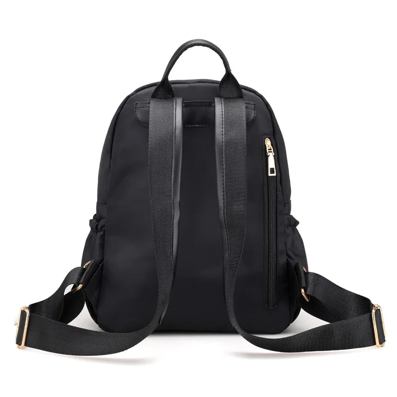 Women's Waterproof Nylon School Backpack for Teens