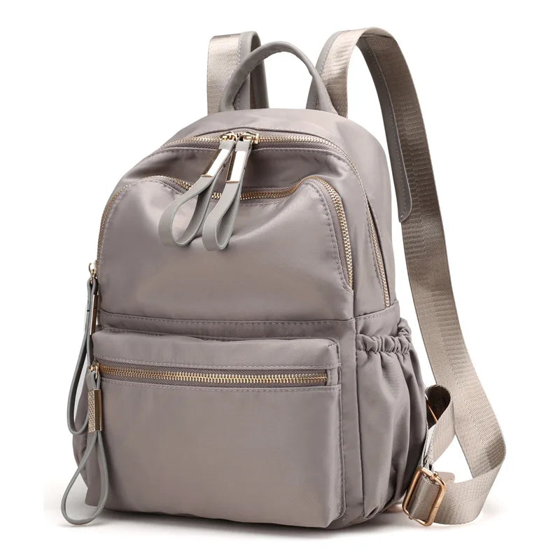 Women's Waterproof Nylon School Backpack for Teens