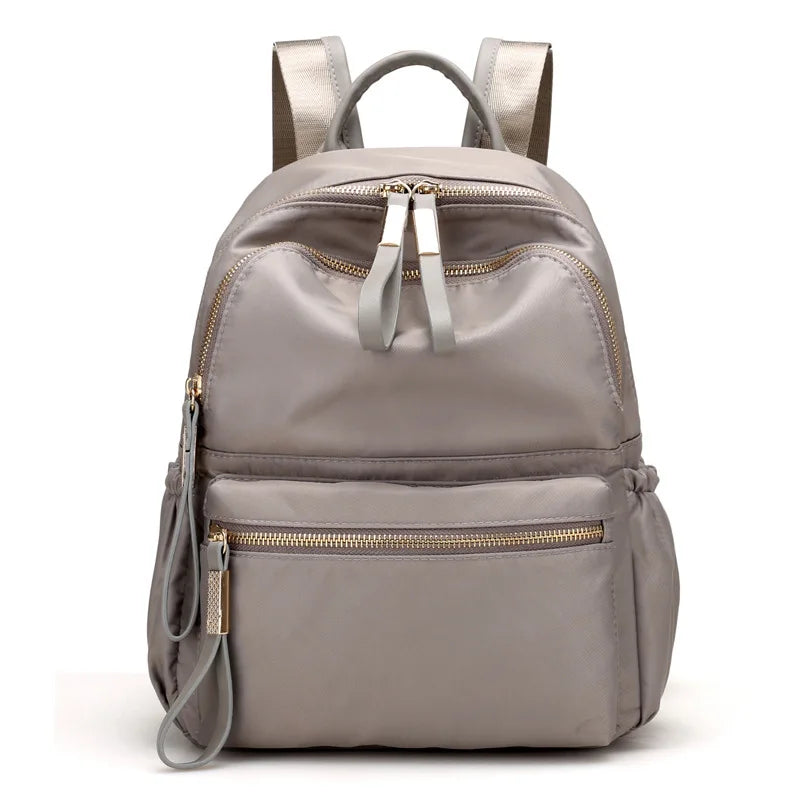 Women's Waterproof Nylon School Backpack for Teens