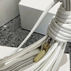 Casual Messenger Bag Woven Rope Knot Women's Handbag Square Bags