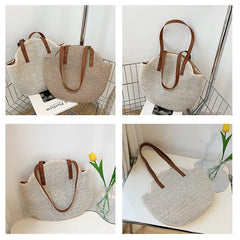 Straw Shoulder Bag Beach Handbag Large Capacity Travel Tote Vacation Bags