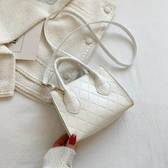 Plaid Leather Shoulder Bag Soft Crossbody Bag for Women