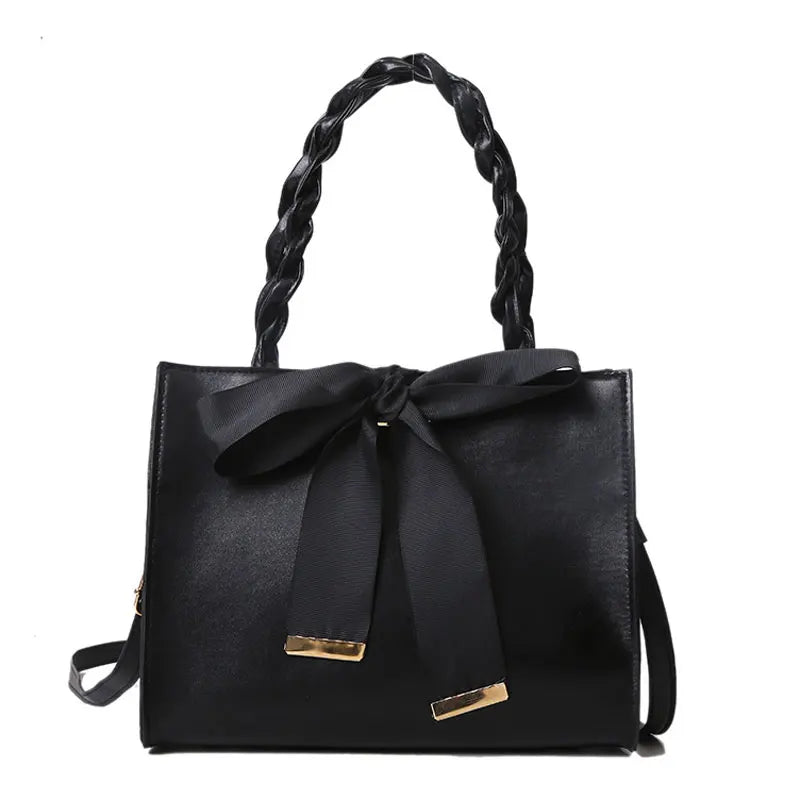 Solid Square Handbag High Capacity Pu Leather Female Shoulder Bag Crossbody