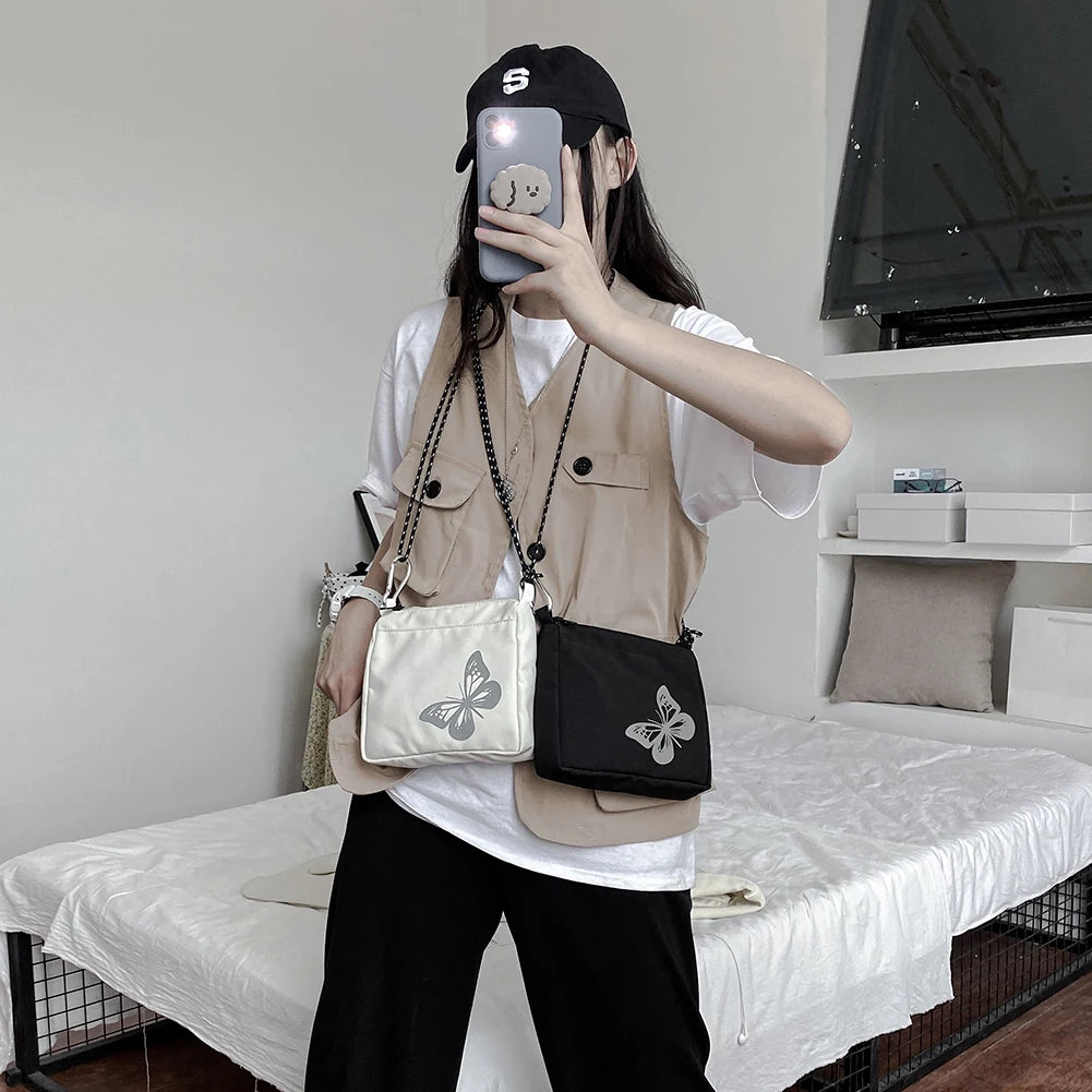 Casual Reflective Butterfly Crossbody Bag for Women