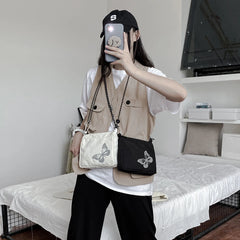 Casual Reflective Butterfly Crossbody Bag for Women