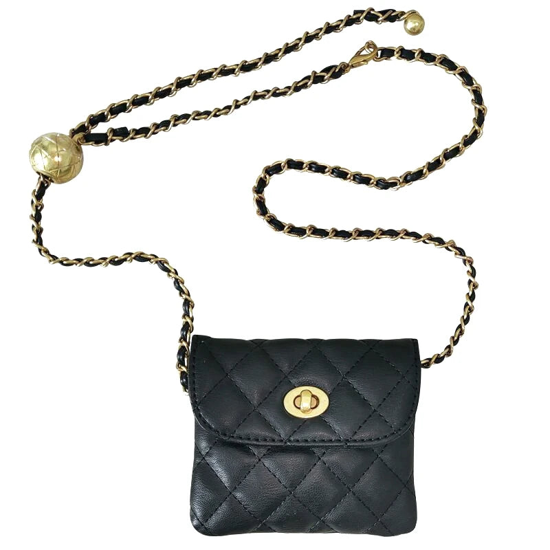 Chain Fanny Pack Women Waist Bag Mini Belt Bags