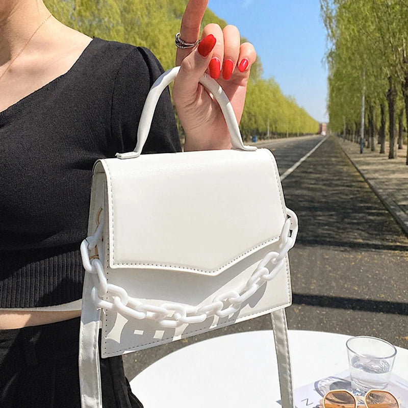 Chain Shoulder Bag Crossbody Bags For Women Small Mini Purse Vegan Leather
