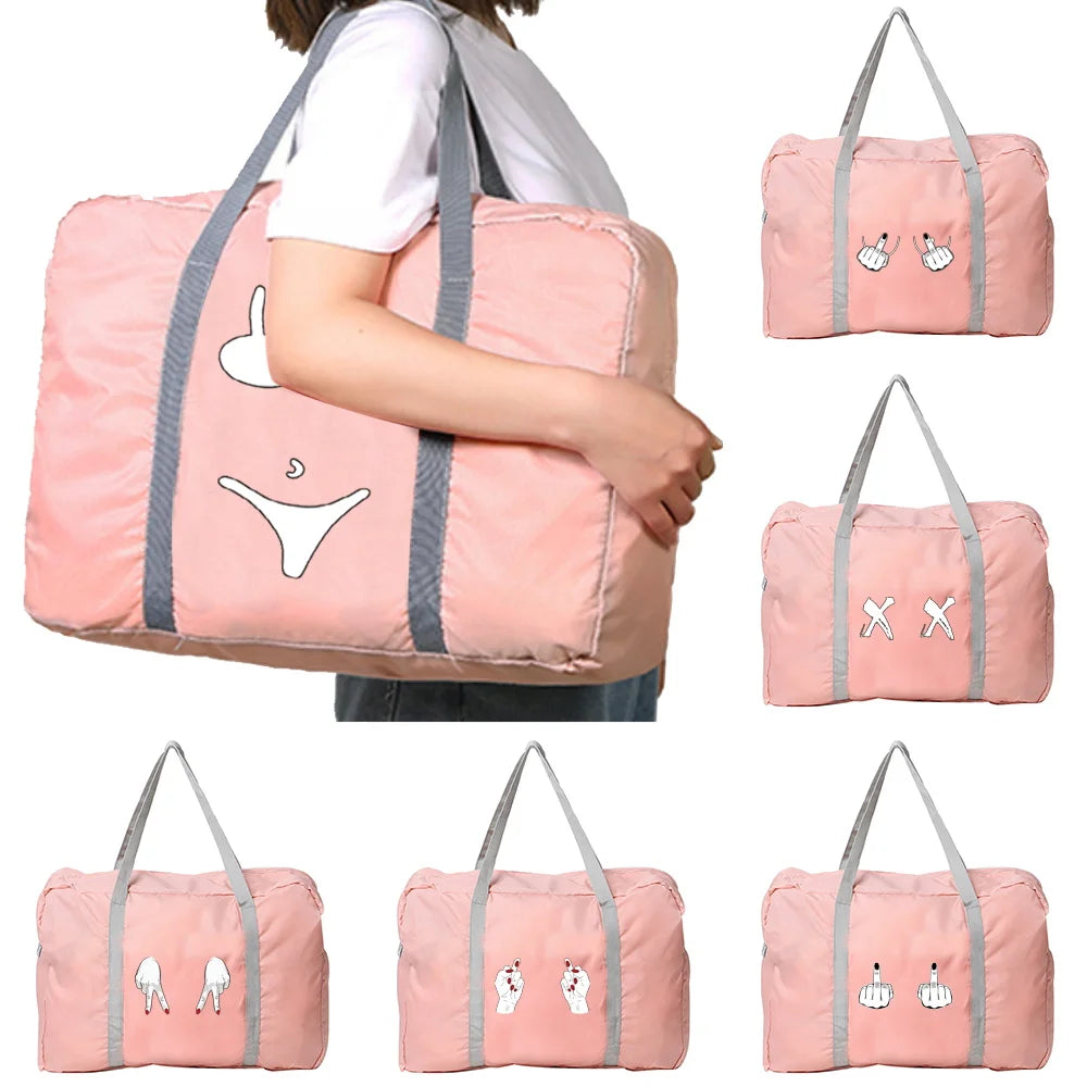 Chest Pattern Series Travel Bag Unisex Large Capacity Luggage Pack Women Handbag