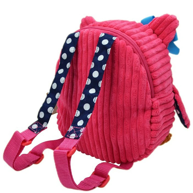 Kids Backpack Bag Kindergarten Girls Boys Cartoon Toys Owl Cow Frog Monkey