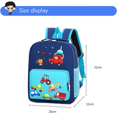 Kids Car Cartoon School Bag Boys Lightweight Backpack