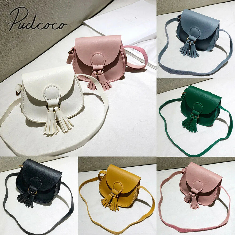 Girls Small Leather Crossbody Handbag Shoulder Bag Waist Bag