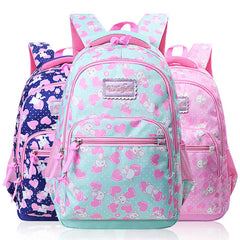 Girls Waterproof Backpack Cartoon Print Kids School Bag