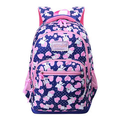 Girls Waterproof Backpack Cartoon Print Kids School Bag