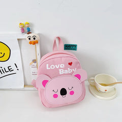 Girls' Cartoon Animal Canvas Pink Backpack
