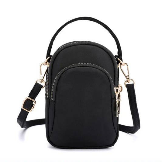 Nylon Waterproof Crossbody Handbag Mini Cell Phone Messenger Shoulder Bag
