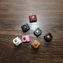 Colorful Leather Earphone Cable Holder Organizer