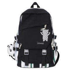 Colorful Striped Women Backpack Waterproof School Bag Travel Rucksack