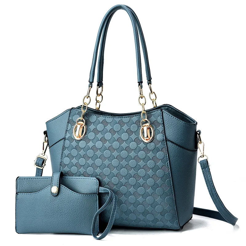 PU Leather Large Totes Shoulder Bag for Autumn and Winter