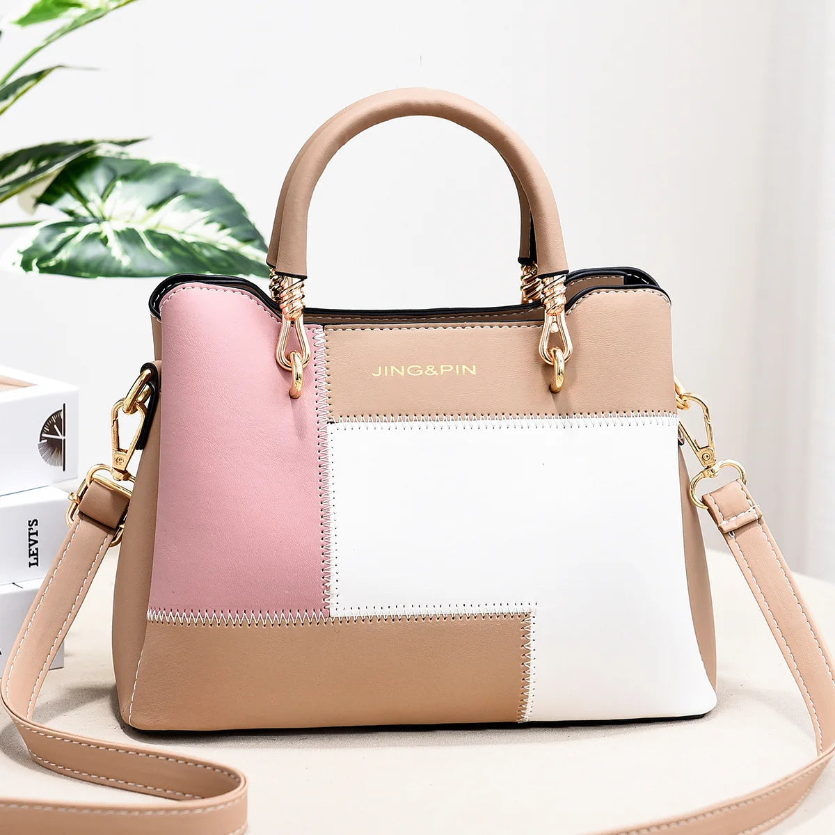 Leather One-Shoulder Messenger Bag Women