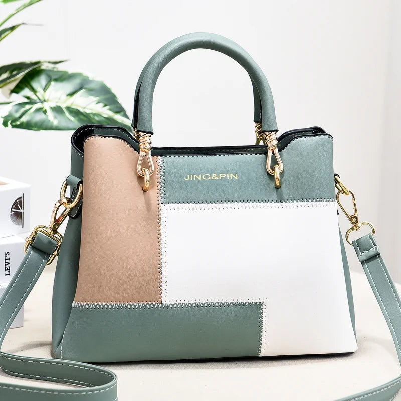 Leather One-Shoulder Messenger Bag Women