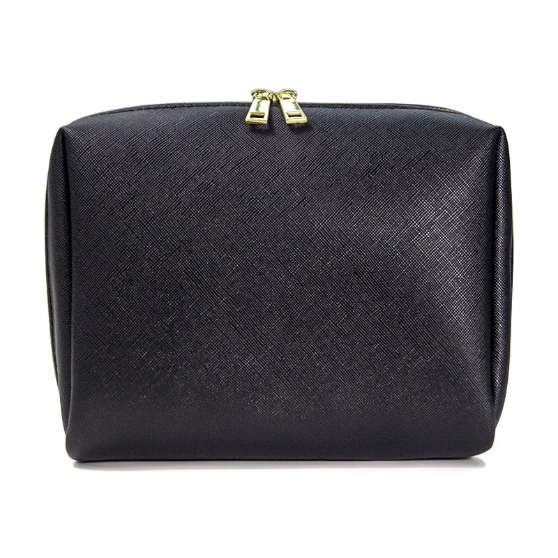 Large Capacity PU Leather Cosmetic Bag Travel Toiletries Organizer