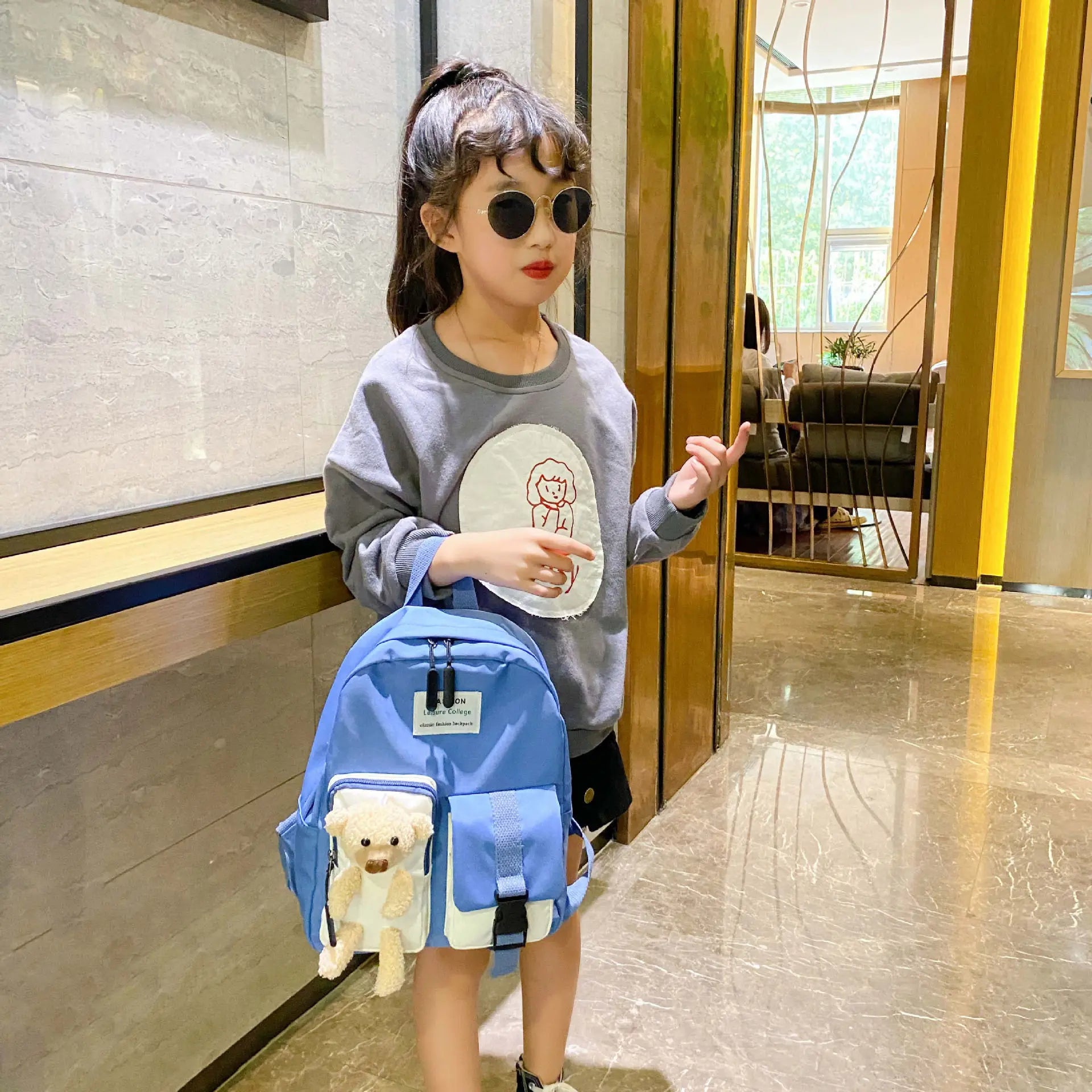 Cotton Kids Kindergarten School Bags Children Backpacks Student Schoolbag